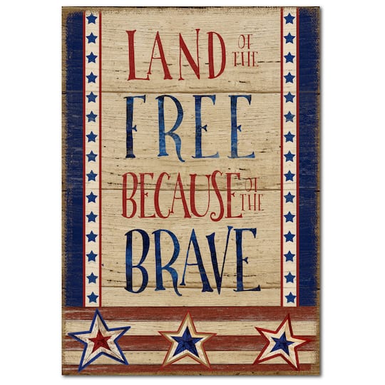Courtside Market® Celebrate 250™ Wounded Warrior Project® Land of the Free Flag Gallery Wrapped Canvas Wall Art